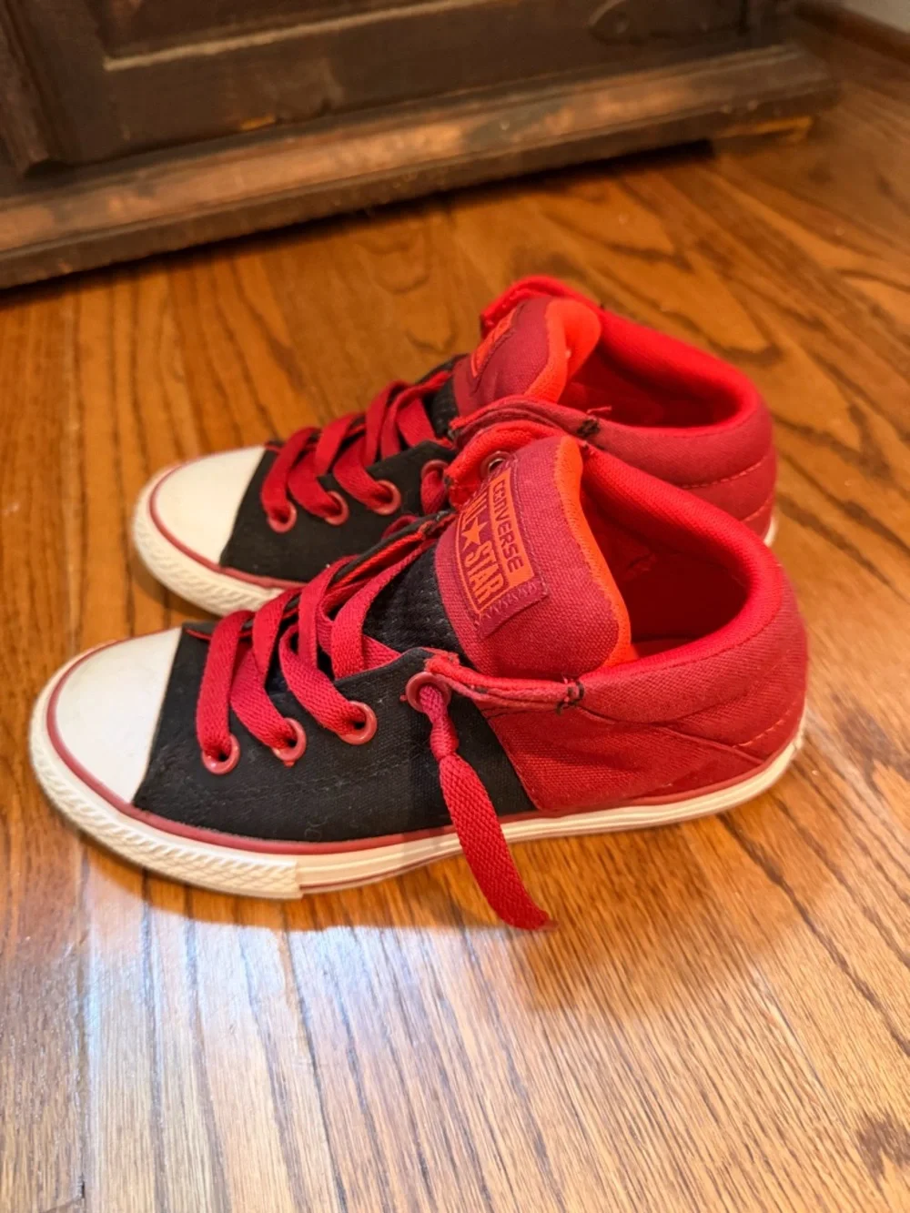 Converse Kids Red and Black Chuck Taylor Low Top Sneakers